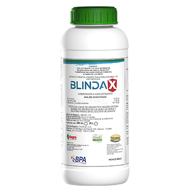 Blindax Fungicida líquido. Compuesto a base de productos orgánicos.