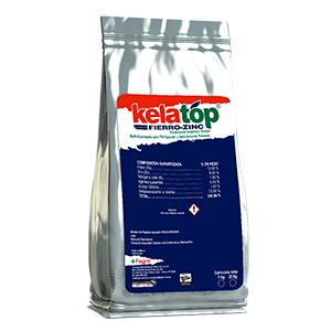 Kelatop FeZn Fertilizante orgánico. Sólido para Chicharos y ejotes en etapa de Desarrollo vegetativo