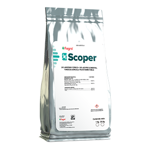 Scoper Hidróxido Cúprico 20% + Azufre
Elemental 30%
Fungicida. Polvo humectable